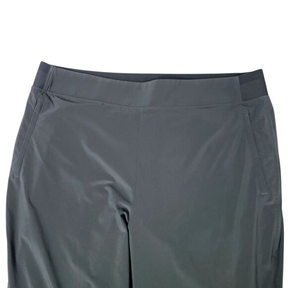 Athleta Pants 16 Olive Green Stretch‎ Pull-On Ankle-Zip Pockets Fitness Travel - Picture 4 of 12